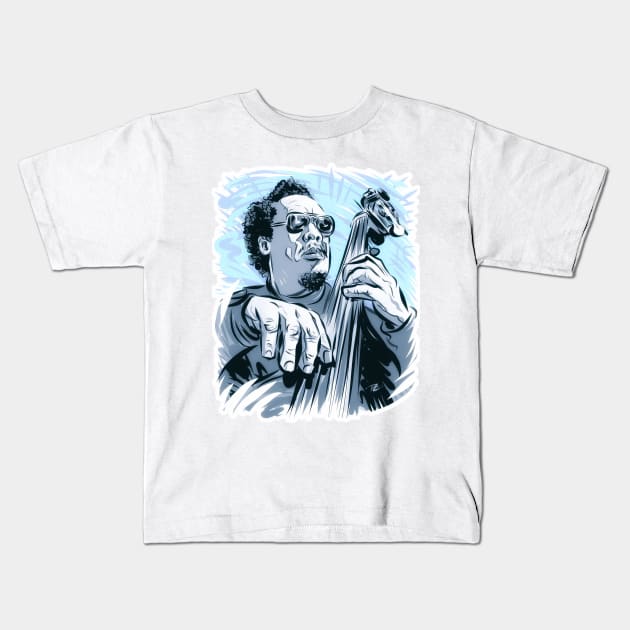 Charles Mingus - An illustration by Paul Cemmick Kids T-Shirt by PLAYDIGITAL2020